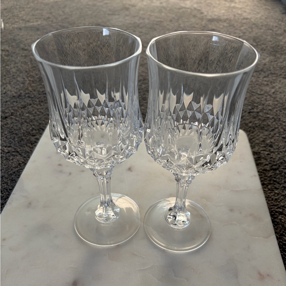 Elegant Clear Crystal Wine Glass Set